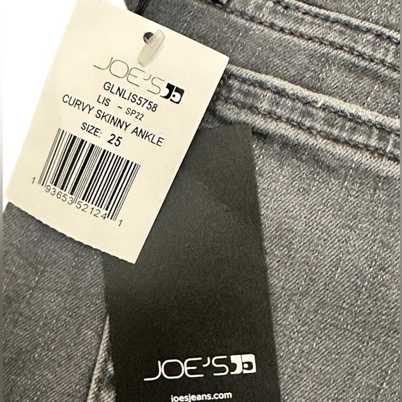 JOE’s Jeans Curvy Skinny Ankle Gray Denim Elitsa Flawless Women Size 25 NWT $188 - Picture 9 of 10